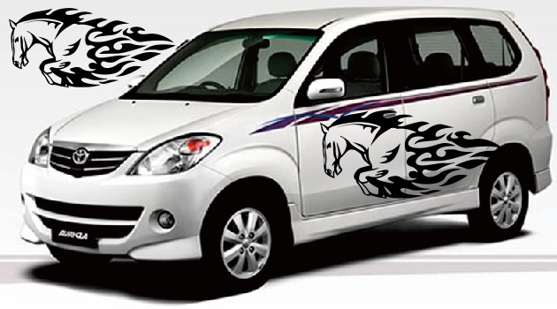 Gambar Stiker Mobil  Innova Rommy Car